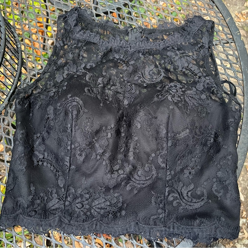 Elegant Black Lace Blouse